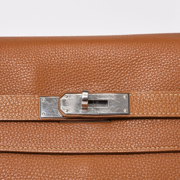 極美品 HERMES エルメス ケリー35 ハンドバッグ □M刻 2011年 内縫い トゴ ゴールド シルバー金具 中古 4b014125