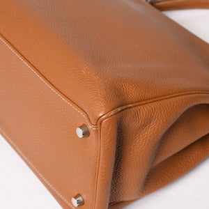 極美品 HERMES エルメス ケリー35 ハンドバッグ □M刻 2011年 内縫い トゴ ゴールド シルバー金具 中古 4b014125