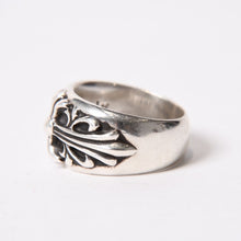 画像をギャラリービューアに読み込む, CHROME HEARTS クロムハーツ FLORAL CROSS フローラルクロス リング 指輪 重量約15.6g サイズ15号 スターリングシルバー 美品 中古 4b014092