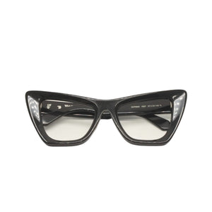 OFF-WHITE Date Glasses Eyewear OERI045 1007 Size 57□20-145 Arrow Logo Acetate Black Good Used 4b013978