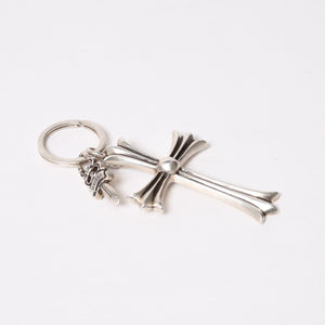 CHROME HEARTS クロムハーツ CH CRS LG & No5 DGGR ラージクロス ダガー キーリング 重量約52.2g 美品 中古 4b014089