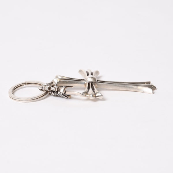 CHROME HEARTS クロムハーツ CH CRS LG & No5 DGGR ラージクロス ダガー キーリング 重量約52.2g 美品 中古 4b014089