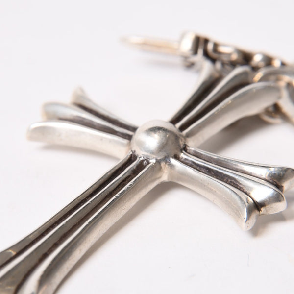 CHROME HEARTS クロムハーツ CH CRS LG & No5 DGGR ラージクロス ダガー キーリング 重量約52.2g 美品 中古 4b014089