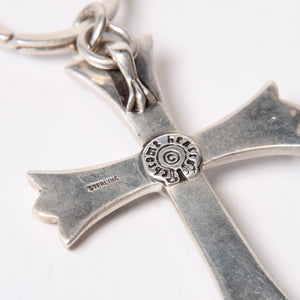 CHROME HEARTS クロムハーツ CH CRS LG & No5 DGGR ラージクロス ダガー キーリング 重量約52.2g 美品 中古 4b014089