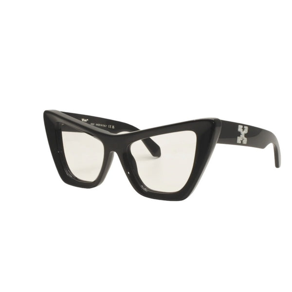 OFF-WHITE Date Glasses Eyewear OERI045 1007 Size 57□20-145 Arrow Logo Acetate Black Good Used 4b013978
