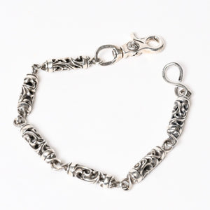 CHROME HEARTS クロムハーツ ケルティック ローラーウォレットチェーン 6リンク1クリップ 約166g 美品 中古 4b014080