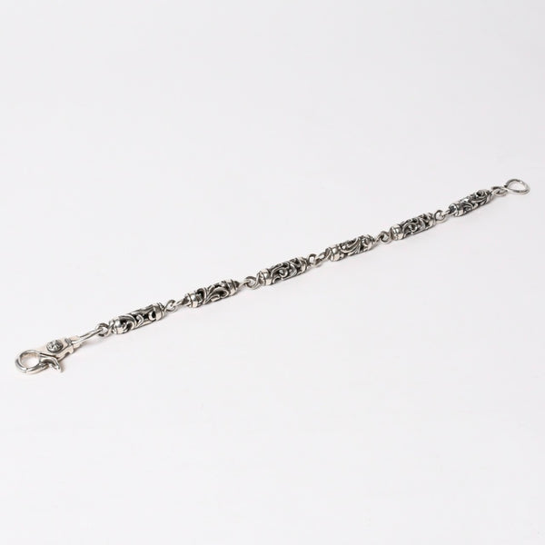 CHROME HEARTS クロムハーツ ケルティック ローラーウォレットチェーン 6リンク1クリップ 約166g 美品 中古 4b014080