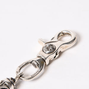 CHROME HEARTS クロムハーツ ケルティック ローラーウォレットチェーン 6リンク1クリップ 約166g 美品 中古 4b014080