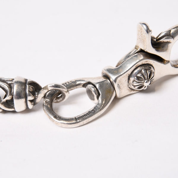 CHROME HEARTS クロムハーツ ケルティック ローラーウォレットチェーン 6リンク1クリップ 約166g 美品 中古 4b014080