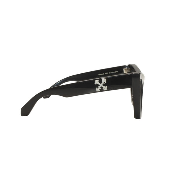 OFF-WHITE Date Glasses Eyewear OERI045 1007 Size 57□20-145 Arrow Logo Acetate Black Good Used 4b013978