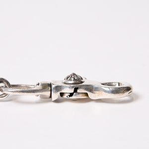 CHROME HEARTS クロムハーツ ケルティック ローラーウォレットチェーン 6リンク1クリップ 約166g 美品 中古 4b014080