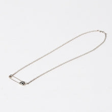 画像をギャラリービューアに読み込む, 新品未使用 CHROME HEARTS クロムハーツ SAFETY PIN 1DIA ROLL CHAIN 16Inch セーフティーピン ネックレス 16インチ 重量6.49g 中古 4b014054