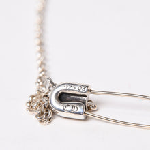 画像をギャラリービューアに読み込む, 新品未使用 CHROME HEARTS クロムハーツ SAFETY PIN 1DIA ROLL CHAIN 16Inch セーフティーピン ネックレス 16インチ 重量6.49g 中古 4b014054