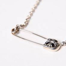 画像をギャラリービューアに読み込む, 新品未使用 CHROME HEARTS クロムハーツ SAFETY PIN 1DIA ROLL CHAIN 16Inch セーフティーピン ネックレス 16インチ 重量6.49g 中古 4b014054
