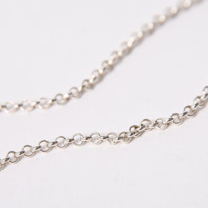 New and unused CHROME HEARTS SAFETY PIN 1DIA ROLL CHAIN ​​16Inch Safety pin necklace 16 inches Weight 6.49g Used 4b014054