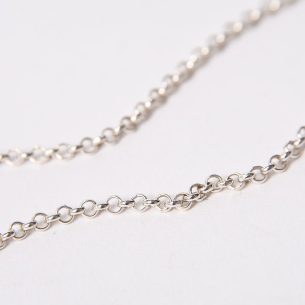 New and unused CHROME HEARTS SAFETY PIN 1DIA ROLL CHAIN ​​16Inch Safety pin necklace 16 inches Weight 6.49g Used 4b014054