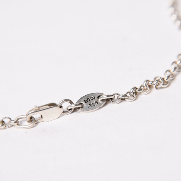New and unused CHROME HEARTS SAFETY PIN 1DIA ROLL CHAIN ​​16Inch Safety pin necklace 16 inches Weight 6.49g Used 4b014054