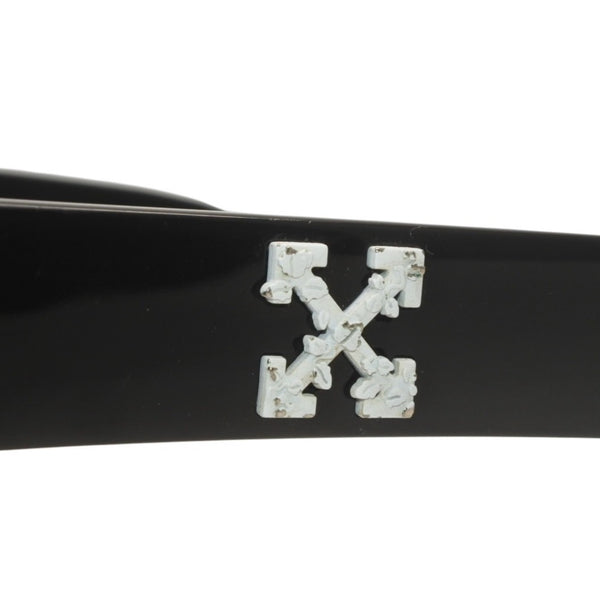 OFF-WHITE Date Glasses Eyewear OERI045 1007 Size 57□20-145 Arrow Logo Acetate Black Good Used 4b013978
