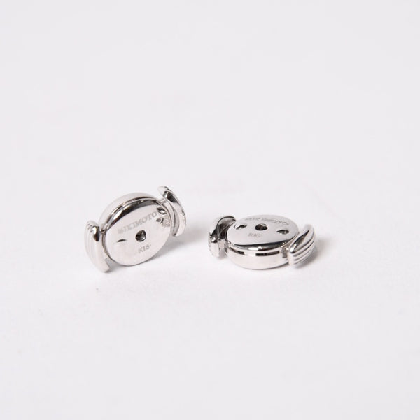 新品未使用 CHROME HEARTS クロムハーツ × ミキモト MIKIMOTO スタッド CHプラスパール ピアス 18K WG 中古 4b014110