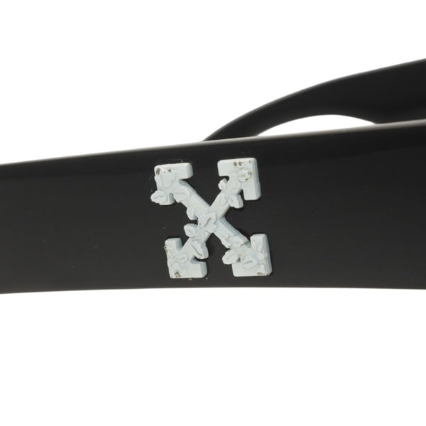 OFF-WHITE Date Glasses Eyewear OERI045 1007 Size 57□20-145 Arrow Logo Acetate Black Good Used 4b013978