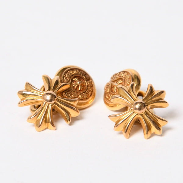 新品同様 CHROME HEARTS クロムハーツ CHプラス カフス 22K 22.2g 希少 中古 4b014086