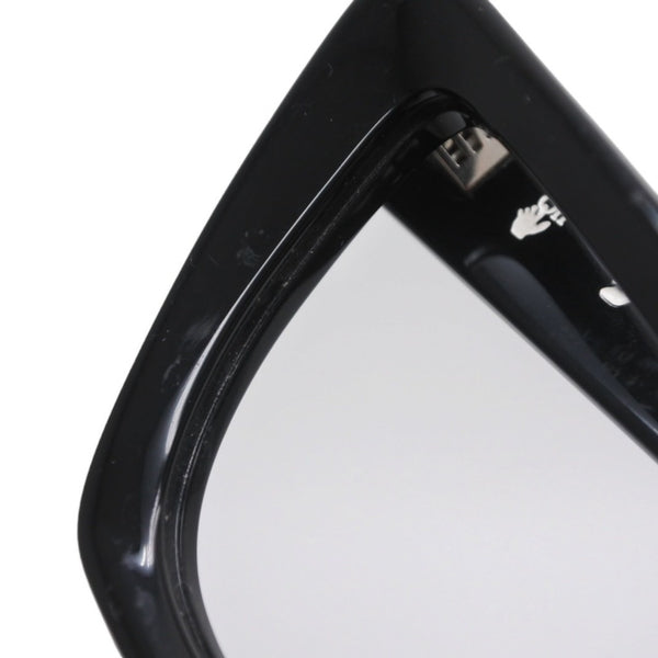 OFF-WHITE Date Glasses Eyewear OERI045 1007 Size 57□20-145 Arrow Logo Acetate Black Good Used 4b013978