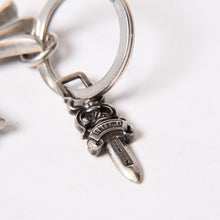 画像をギャラリービューアに読み込む, CHROME HEARTS クロムハーツ CH CRS LG &amp; No5 DGGR ラージクロス ダガー キーリング 重量約55.7g 美品 中古 4b014090