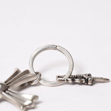 画像をギャラリービューアに読み込む, CHROME HEARTS クロムハーツ CH CRS LG &amp; No5 DGGR ラージクロス ダガー キーリング 重量約55.7g 美品 中古 4b014090