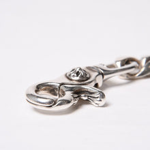 画像をギャラリービューアに読み込む, CHROME HEARTS クロムハーツ 2クリップ クラシックリンク ショート ウォレットチェーン シルバー925 199g シルバー金具 美品 中古 4b014091