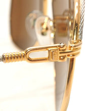 画像をギャラリービューアに読み込む, FRED フレッド AMERICA CUP アメリカカップ ティアドロップ サングラス アイウェア サイズ140 ブラウン ゴールド シルバー 美品 中古 4b013976