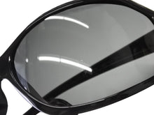 画像をギャラリービューアに読み込む, 極美品 PRADA プラダ カーブ サングラス アイウェア SPR14G プラスチック 72◻︎16 110 ブラック シルバー金具 中古 4b006187