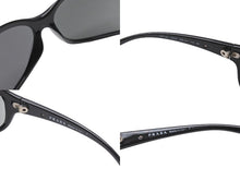 画像をギャラリービューアに読み込む, 極美品 PRADA プラダ カーブ サングラス アイウェア SPR14G プラスチック 72◻︎16 110 ブラック シルバー金具 中古 4b006187