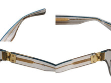画像をギャラリービューアに読み込む, 新品同様 BOTTEGA VENETA ボッテガヴェネタ キャットアイ型 セルフレーム クリアフレーム サングラス BV1137S クリア ブルー 中古 4b005901