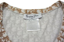 画像をギャラリービューアに読み込む, CHRISTIAN DIOR クリスチャンディオール John Galliano Era ジョンガリアーノ期 Vネック Tシャツ トロッター柄 刺繍 5E16155951 美品 中古 4c076550