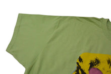 画像をギャラリービューアに読み込む, 極美品 PLEASURES x PIZZASLIME プレジャーズ ピザスライム 半袖Ｔシャツ グリーン コットン サイズXL 中古 4c076144