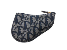画像をギャラリービューアに読み込む, 極美品 Christian Dior クリスチャンディオール サドルコインケース 小銭入れ TR 0032 ネイビー トロッター柄 ガリアーノ期 中古 4b006281
