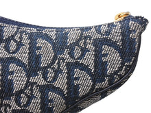 画像をギャラリービューアに読み込む, 極美品 Christian Dior クリスチャンディオール サドルコインケース 小銭入れ TR 0032 ネイビー トロッター柄 ガリアーノ期 中古 4b006281