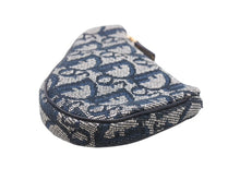 画像をギャラリービューアに読み込む, 極美品 Christian Dior クリスチャンディオール サドルコインケース 小銭入れ TR 0032 ネイビー トロッター柄 ガリアーノ期 中古 4b006281