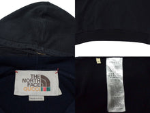 Load image into Gallery viewer, GUCCI グッチ x THE NORTHFACE ザノースフェイス コラボ ロゴパーカー ブラック イエロー コットン サイズXL 651724 美品 中古 4c074679