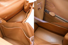 Load image into Gallery viewer, 極美品 HERMES エルメス ケリー32 外縫い ナチュラル レッドステッチ □B刻印 ゴールド金具 トワルアッシュ レザー ハンドバッグ 2WAY 中古 4b012848
