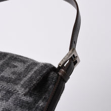 画像をギャラリービューアに読み込む, FENDI フェンディ マンマバケット ワンショルダーバッグ ズッキーノ ウール グレー 美品 中古 4a000498