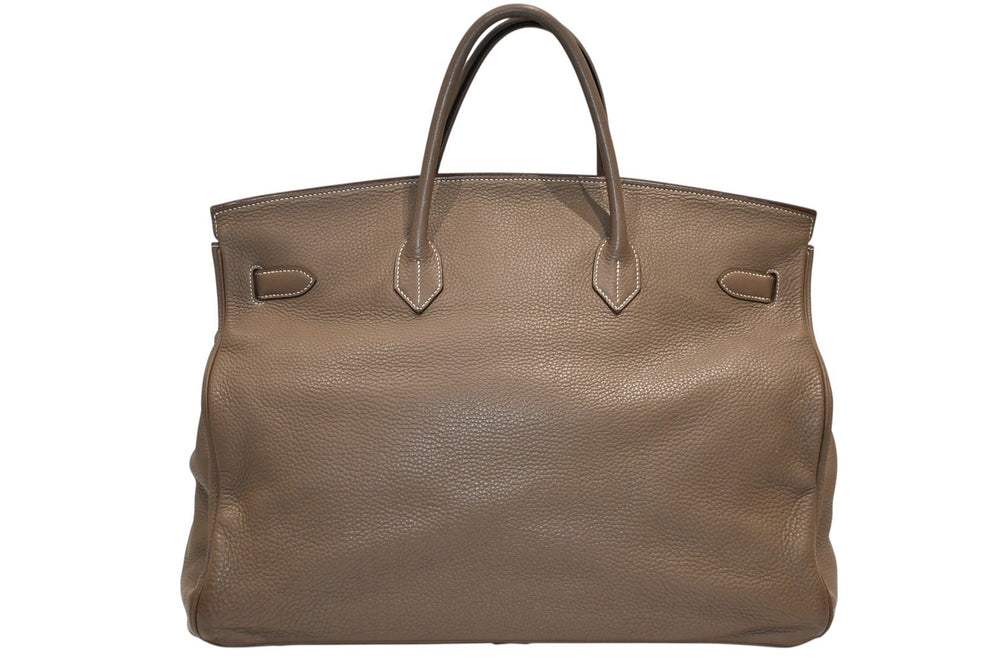極美品 激レア HERMES エルメス BIRKIN バーキン50 ハンドバッグ トリヨンクレマンス エトゥープ シルバー金具 □M刻印 中古 4b012805
