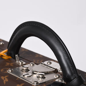 新品同様 LOUIS VUITTON ルイヴィトン オーダー トランクケース 45 プレジデント モノグラムイリュージョン ブラウン 中古 4b009465