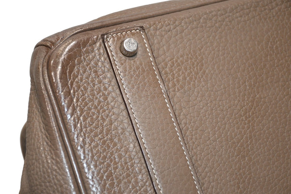 極美品 激レア HERMES エルメス BIRKIN バーキン50 ハンドバッグ トリヨンクレマンス エトゥープ シルバー金具 □M刻印 中古 4b012805