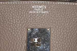 極美品 激レア HERMES エルメス BIRKIN バーキン50 ハンドバッグ トリヨンクレマンス エトゥープ シルバー金具 □M刻印 中古 4b012805