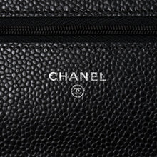 画像をギャラリービューアに読み込む, 新品同様 CHANEL シャネル チェーンウォレット 長財布 AP0250 29番台 ココマーク キャビアスキン ブラック シルバー金具 中古 4a000415