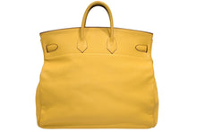 Load image into Gallery viewer, 極美品 HERMES エルメス ハンドバッグ オータクロア50 トリヨンクレマンス バーキン シルバー金具 イエロー □M刻印 中古 4b012806