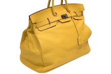 Load image into Gallery viewer, 極美品 HERMES エルメス ハンドバッグ オータクロア50 トリヨンクレマンス バーキン シルバー金具 イエロー □M刻印 中古 4b012806