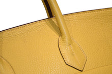 Load image into Gallery viewer, 極美品 HERMES エルメス ハンドバッグ オータクロア50 トリヨンクレマンス バーキン シルバー金具 イエロー □M刻印 中古 4b012806