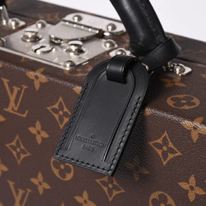 新品同様 LOUIS VUITTON ルイヴィトン オーダー トランクケース 45 プレジデント モノグラムイリュージョン ブラウン 中古 4b009465